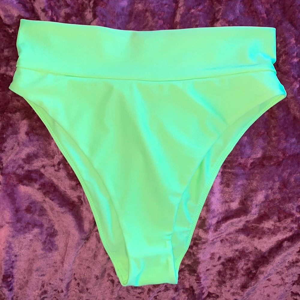 High Cut Cheeky Green Neon Aerie Bottoms